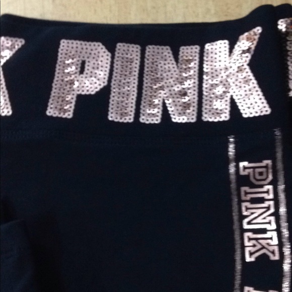 😍️Pink bling flat waist cotton yoga pants😍 - Picture 3 of 5